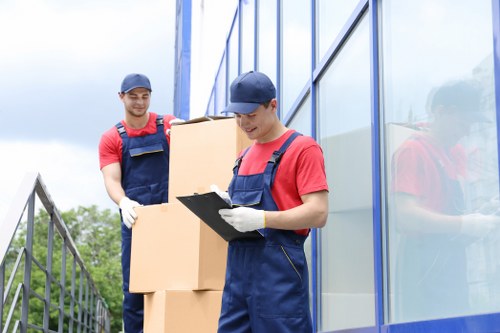 Customer raising a removals complaint in a professional office setting