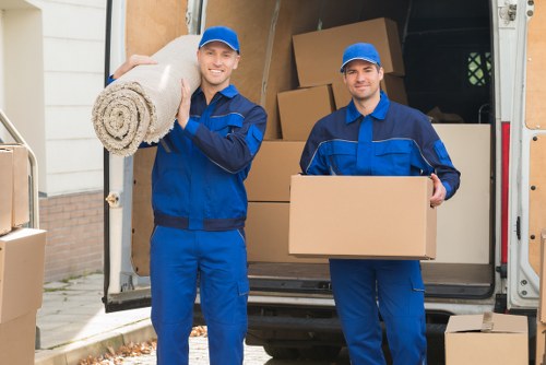 Student removals team preparing a move in Chelsea