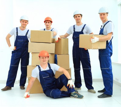 Man and van service operating in Chelsea residential street