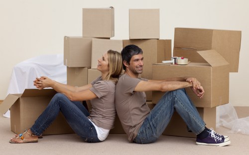 Boxes and sofas arranged for load-based removal pricing